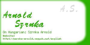 arnold szrnka business card